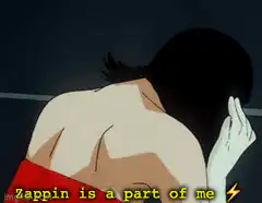 Bleeding anime girl turns around