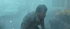 Jackie Chan bloody face close up