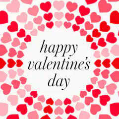 Happy Valentine's Day hearts animation
