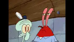 Squidward and Mr. Krabs
