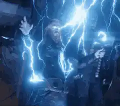 Thor channeling lightning