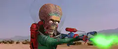 Zombie alien firing green laser