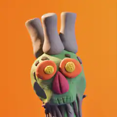 Claymation Monster Face