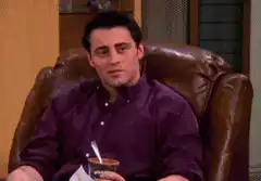 Joey Tribbiani eating ice cream