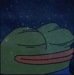 Pepe the Frog under the stars