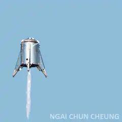 Starship prototype hovering and drifting