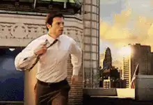 Clark Kent transforms into Superman