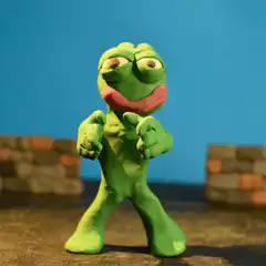 claymation frog dancing