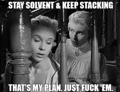 Stay Solvent Keep Stacking That's My Plan Just Fuck Em