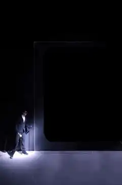 Man opens door to reveal Bitcoin rainbow