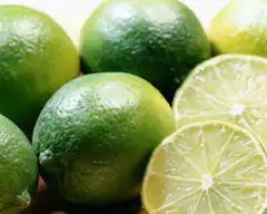 Close-up of fresh green limes