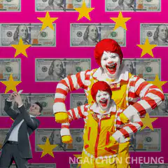 Zelenskyy and Ronald McDonald selfie