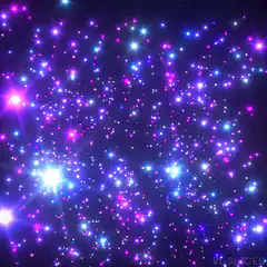 purple and blue sparkling stars