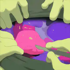 Pepe born from a pink heart