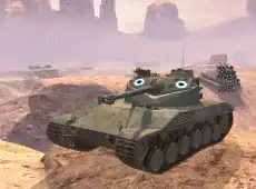 Tank with eyes falls off cliff