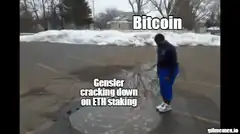 Bitcoin steps over ETH staking puddle