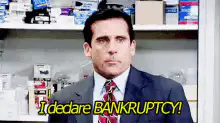 Michael Scott declares bankruptcy