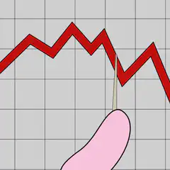 Finger popping stock market graph