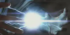 Hands holding a glowing energy ball