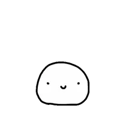 simple doodle face bouncing