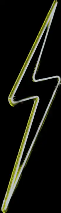 Flickering neon lightning bolt