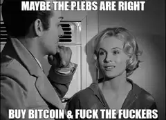 Maybe the plebs are right buy bitcoin