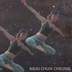 Woman floating in space