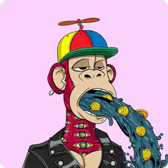 Monkey vomiting Bitcoin