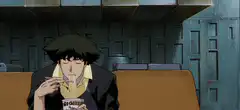 Spike Spiegel eating noodles