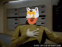 Star Trek Crew Reacting to Pixelated Head