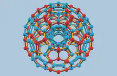 Rotating 3D molecular structure