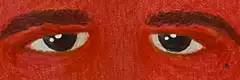 Red eyes with lightning bolts