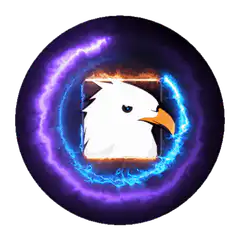 Eagle head in glowing portal