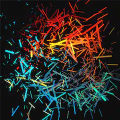 Colorful confetti explosion