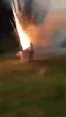 Person breathing fire