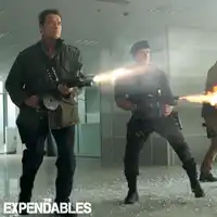 Expendables soldiers firing guns
