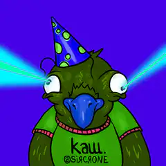 kaw bird laser eyes