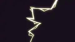 glowing lightning bolt flash