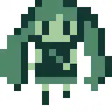 pixel art green character