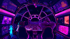 pixel art spaceship cockpit