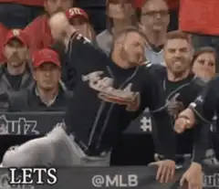 Atlanta Braves player screaming LETS FUCKING GO
