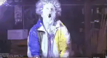 Doc Brown screaming in shock