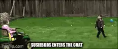 kid runs over boy with toy tractor