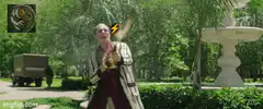 Dr. Strange casting spell with lightning