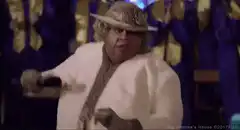 Big Momma dancing in church