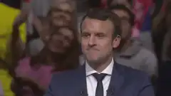 Emmanuel Macron smirking