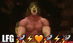 Macho Man Randy Savage screaming LFG