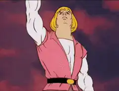 He-Man transforms from Prince Adam