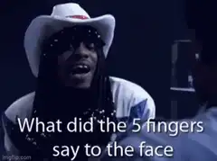 5 fingers slap face zap meme