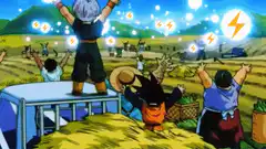 Dragon Ball Z characters charging energy